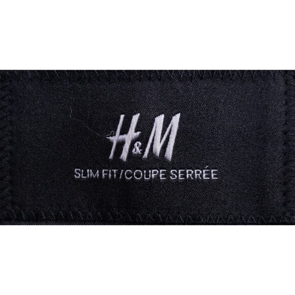 H&M Mens Blazer Sport Coat Two Button Casual Jacket Size 38R SLIM FIT BLACK - Picture 10 of 13